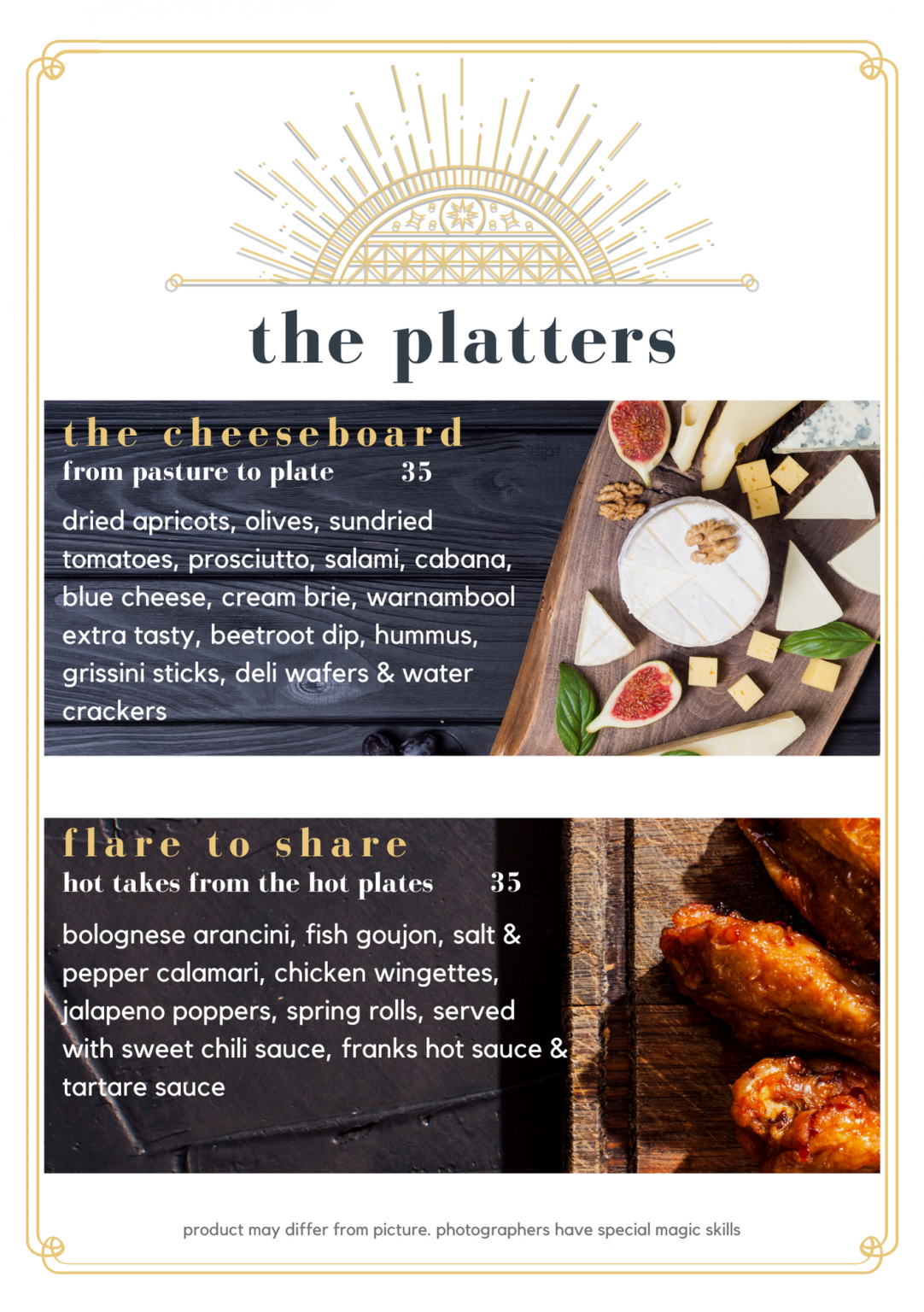 Peninsula Beer Garden Menu