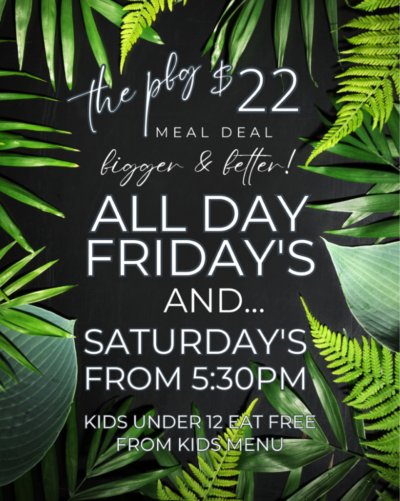 Peninsula Beer Garden Menu